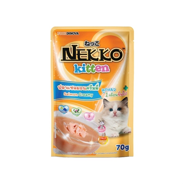 Pate Nekko Kitten Mèo con Creamy vị Cá hồi 70g
