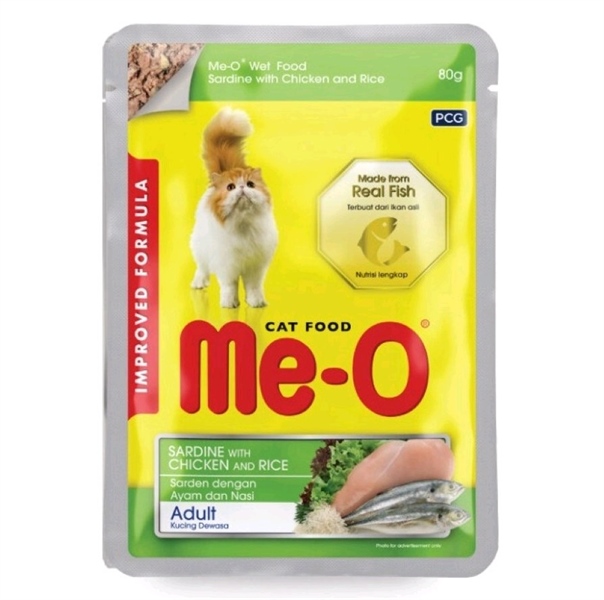 Pate Me-O Adult vị Cá mòi, gà & gạo 80g