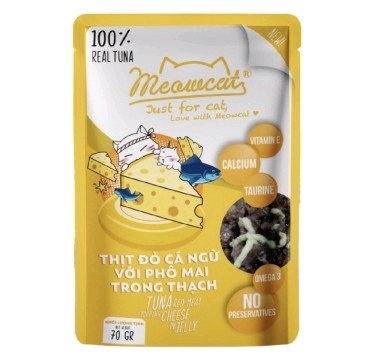Pate Meowcat cho mèo vị Cá ngừ + Phô mai 70g