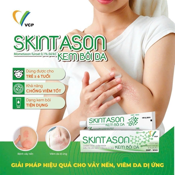 Kem bôi da Skintason VCP 15g điều trị viêm và ngứa bệnh vẩy nến