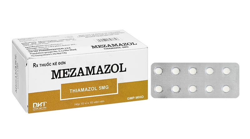 Mezamazol Thiamazol 5mg (Hộp 10 vỉ x 10 viên) - Hà Tây
