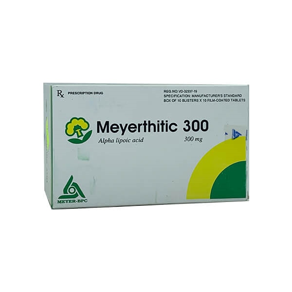 Meyerthitic 300 (Alpha lipoic acid 300mg) (Hộp 10 vỉ x 10viên) - Meyer-BPC (Phúc Lâm)