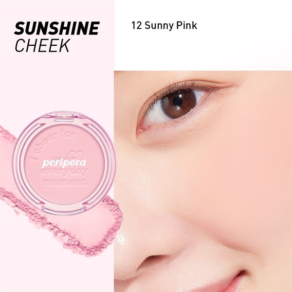 Má Hồng Peripera Sunshine Cheek - #12 Sunny Pink