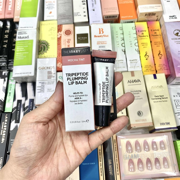 The INKEY List Son Dưỡng Môi The INKEY List Tripeptide Plumping Lip Balm  10ml Mocha