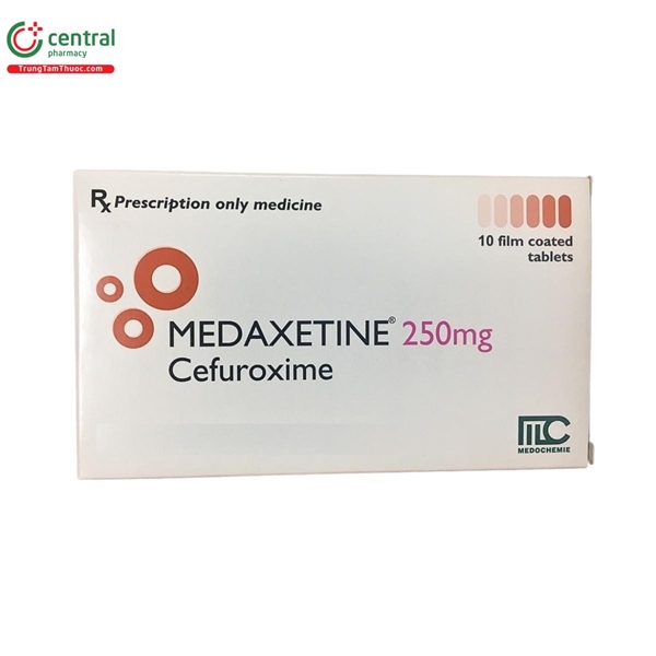 Medaxetine ( Cefuroxim Axetil 250 mg) Hộp 1 vỉ x 10 viên - Cyprus