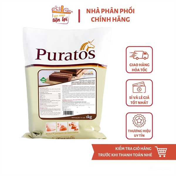 Bột trộn sẵn tegral Moist chocolate cake Pulatos 1kg