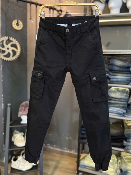 Joogger Dài QCSC- 3630 túi hộp bo chun - ĐEN