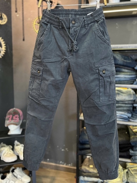 Joogger Dài QCSC- 3685 túi hộp bo chun- Xám đậm