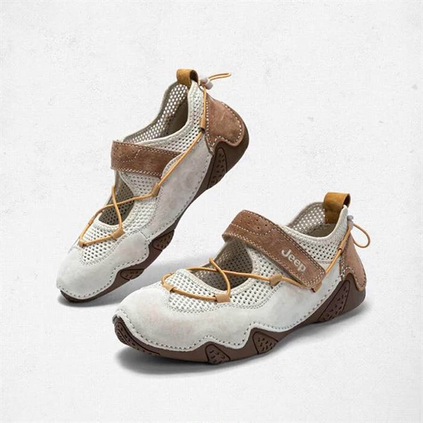 GIÀY JEEP MARY JANE OUTDOOR BROWN GREY - OUTDOOR NÂU