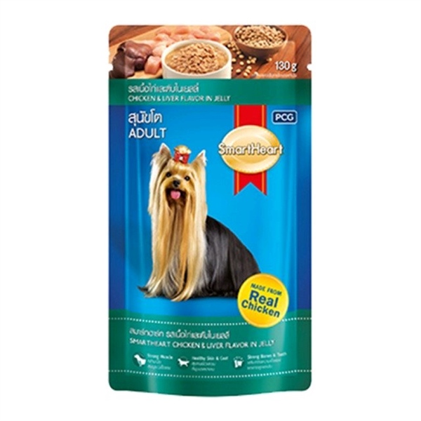 Pate Smartheart Adult chó lớn vị gà & gan 130g