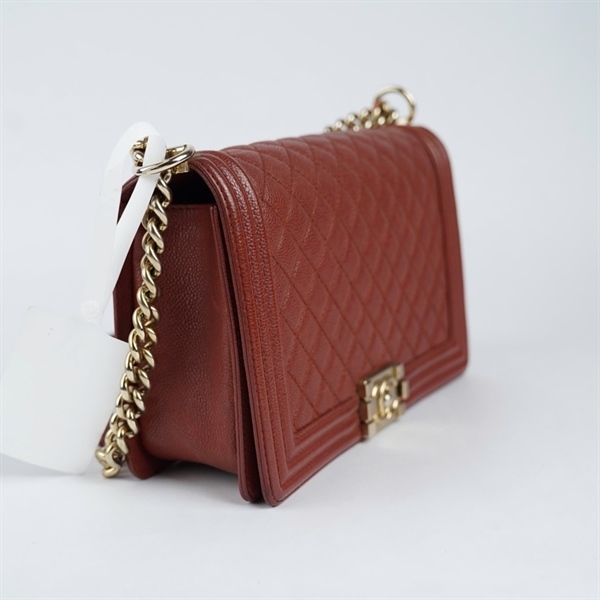 Túi Chanel Boy nâu đỏ (20038959) sz28 KG+