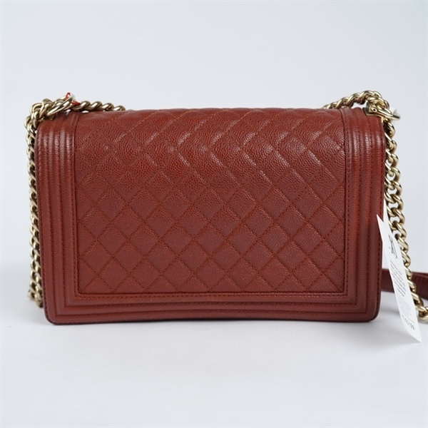 Túi Chanel Boy nâu đỏ (20038959) sz28 KG+