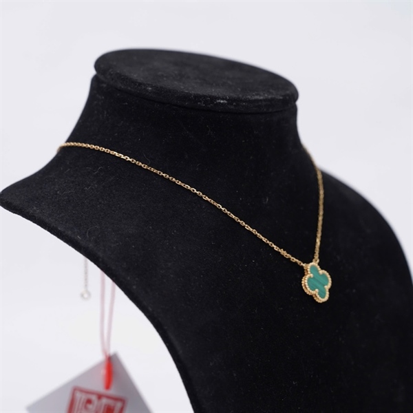 Dây chuyền Van Cleef hoa xanh lục (JA386990) (HC) +
