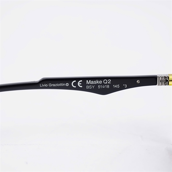 Kính Kuboraum đen viền họa tiết BYS (50-18-145)) KG+