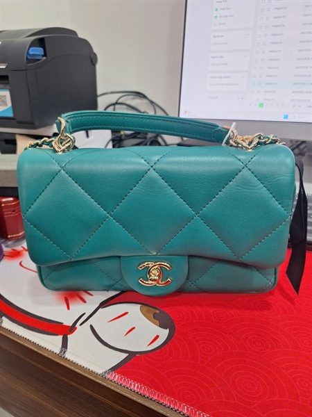 Túi Chanel xanh (28749303) sz22 (LTB) KG+