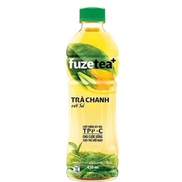 TRà chanh sả lemon tea lemongrass tea Fuzetea chai 450ml レモングラスティー