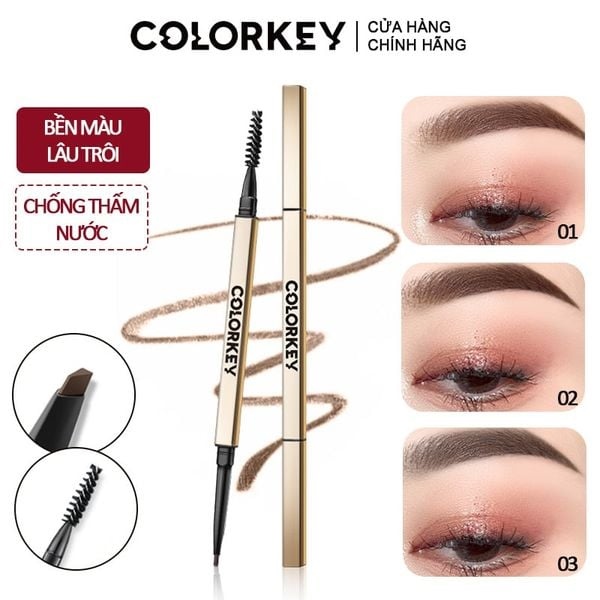 ( VAT ) Chì kẻ mày Colorkey P02 - Nâu Tây