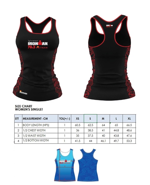 2024 IRONMAN 70.3 Da Nang Woman's event singlet