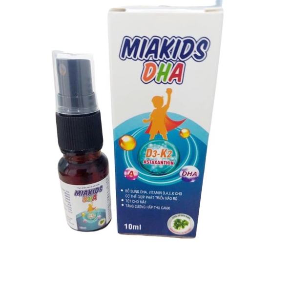Miakids DHA 10ml (D3-K2 Astaxanthin) - Mediplantex (Minh An)