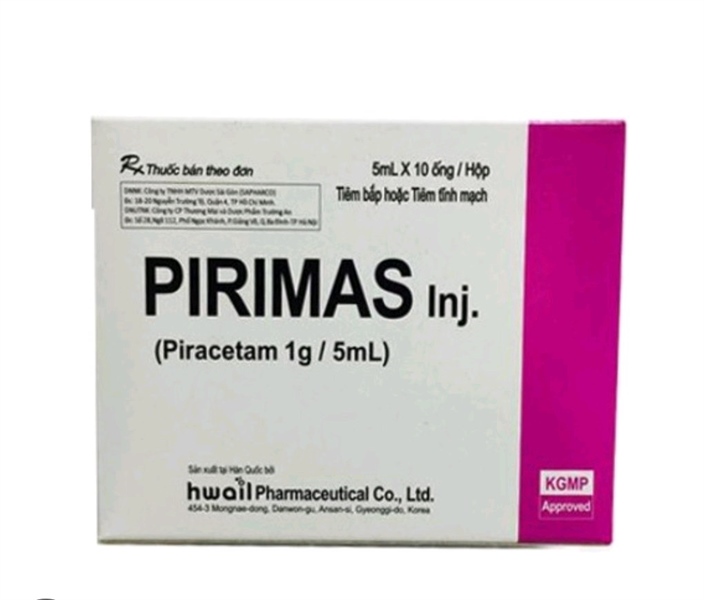 Pirimas Inj (Piracetam 1g/5ml) (H*10ống) - Korea