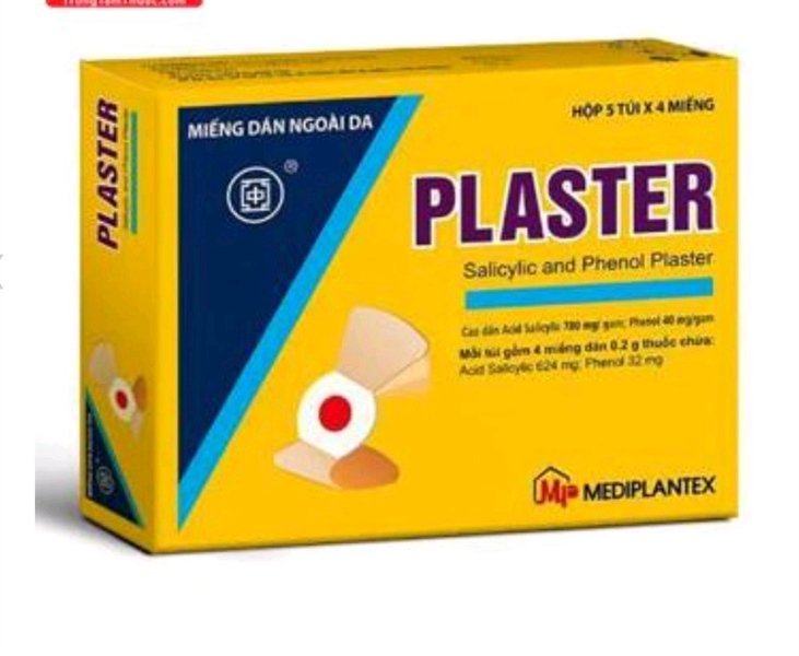Mia - Plasters (Cao dán mụn cơm, chai chân) (Hộp*5 túi*4miếng) - Mediplantex 3