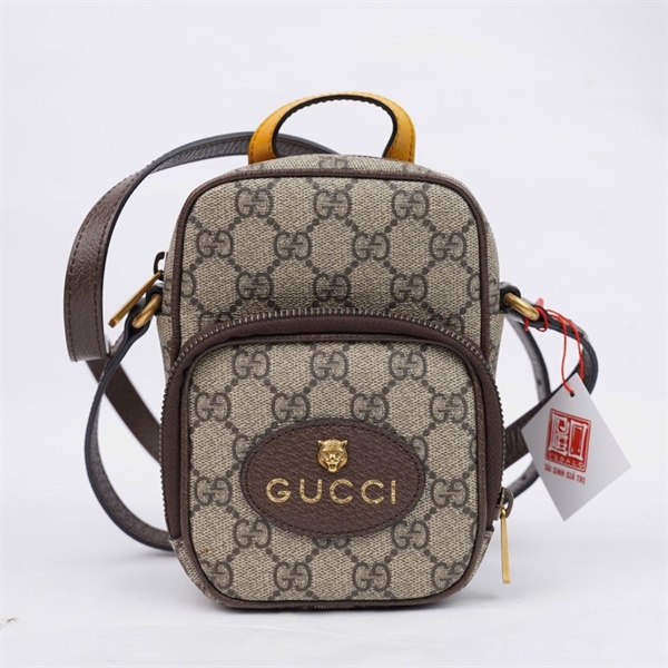 Túi GG đeo chéo xám kèm lót form (658556-0416) sz11 (LTB) KG+