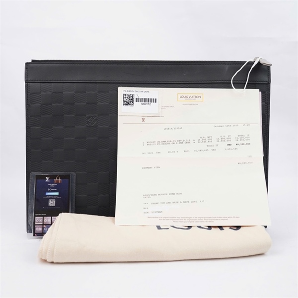 Túi LV Clutch ô vuông đen (TN2210) sz37 (LTB) KG+