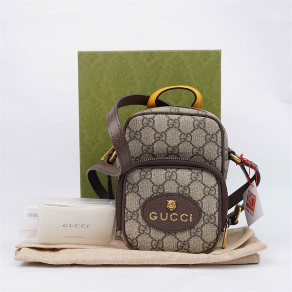 Túi GG đeo chéo xám kèm lót form (658556-0416) sz11 (LTB) KG+