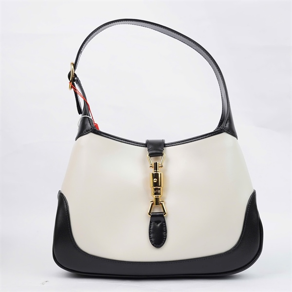 Túi GG Jackie 1961 trắng viền đen (636706-520981) sz27 (LTB) KG+