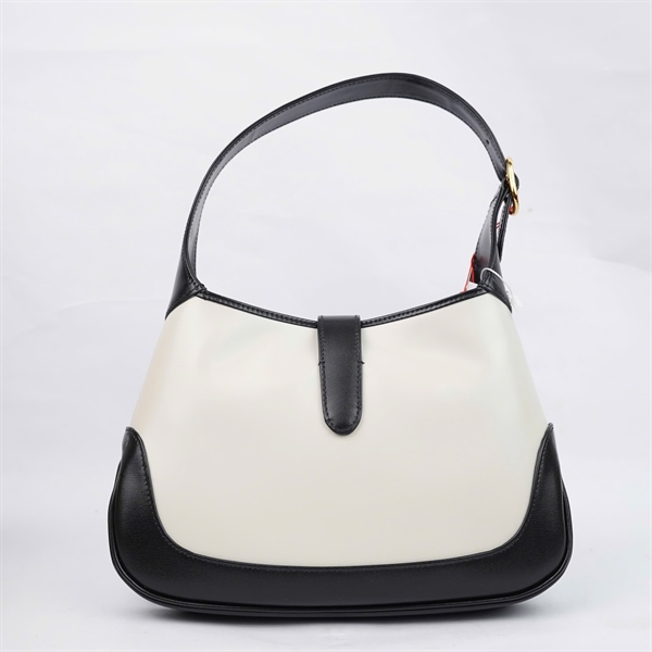 Túi GG Jackie 1961 trắng viền đen (636706-520981) sz27 (LTB) KG+