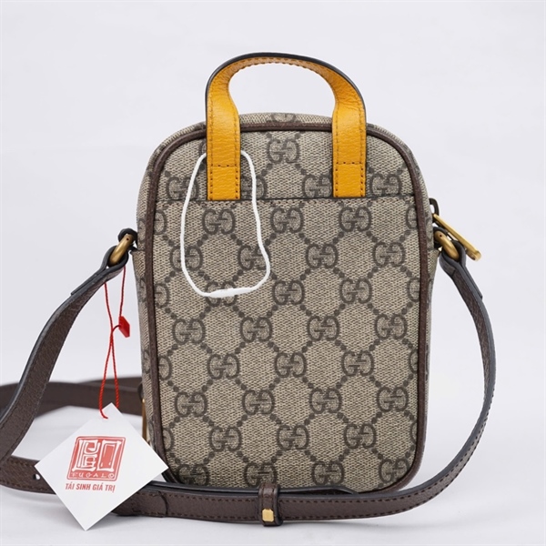 Túi GG đeo chéo xám kèm lót form (658556-0416) sz11 (LTB) KG+