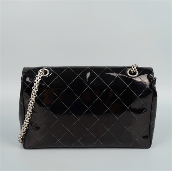 Túi Chanel đen bóng kèm lót form ((5945387) sz25 KG+