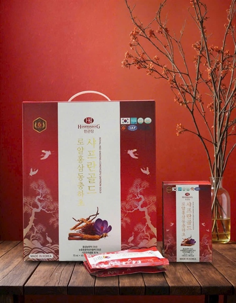 Hồng Sâm Đông Trùng Saffron HKJ (70ml x 60 gói)