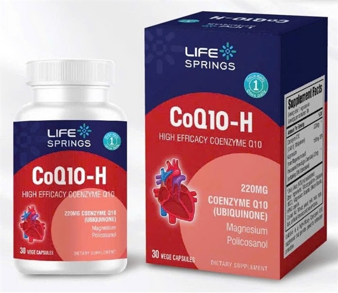 Viên nang LifeSprings CoQ10-H New ZeaLand Hỗ trợ giảm nguy cơ xơ vữa động mạch (Hộp 1 Lọ 30 viên)