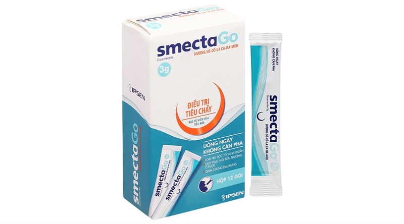 Hỗn dịch uống SmectaGo 3g Ipen Trị tiêu chảy (Hộp 12 gói)