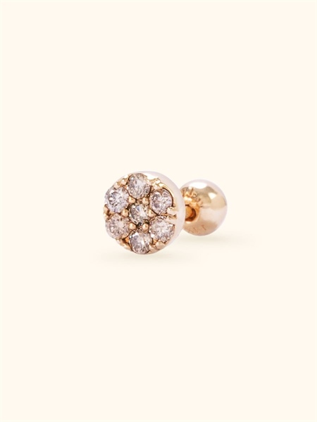 14K Natural diamonds piercing