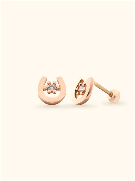 14K Lucky U piercing