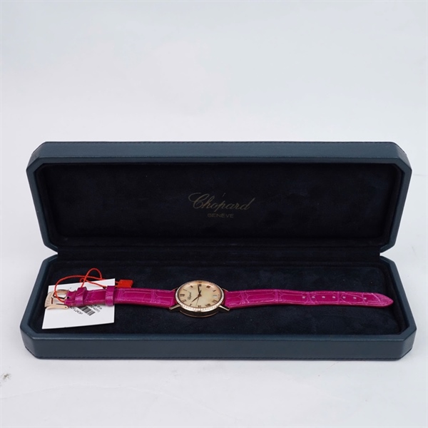 Đồng hồ Chopard vàng đính kim dây hồng (1577252) sz35 (HC) KG+