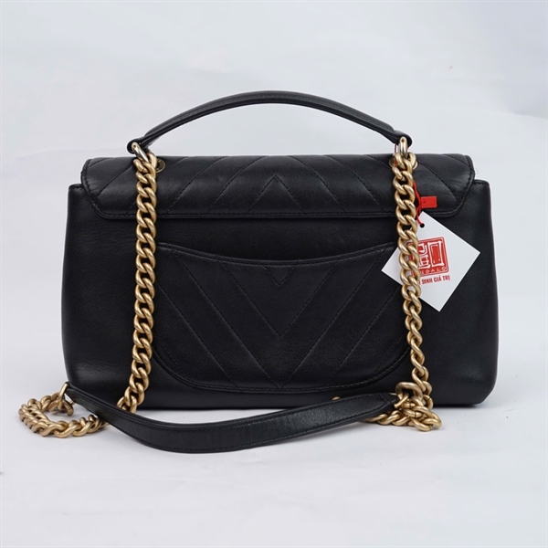 Túi Chanel đen viền xích (24426702) sz26 (TL) KG+