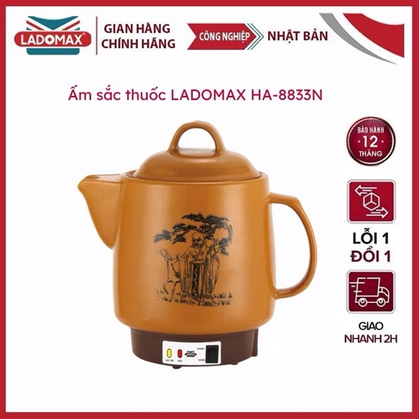 Ấm Sắc Thuốc Điện Ladomax Ha-8833N ( Thùng 8 )