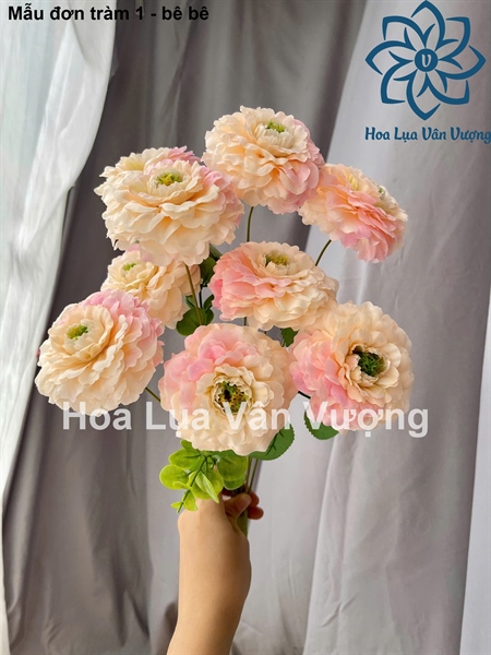 Mẫu đơn tràm 1 - bê bê - Hoa cành ngắn - Hoa Lụa Vân Vượng