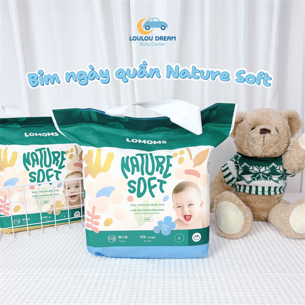 AD SALE 235K - Bỉm quần Premium Lomoms Nature Soft Hàn Quốc
