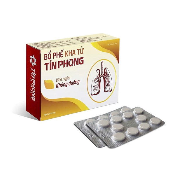 Viên ngậm bổ phế kha tử Tín Phong hộp 2 vỉ x 10 viên