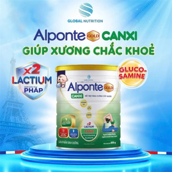 Sữa bột Alponte Canxi Gold 800G