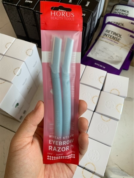 Dao cạo lông mày Horus eyebrow razor wheat straw pack of 2