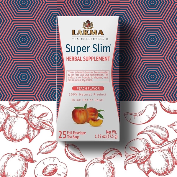 TRÀ TÚI LỌC SUPER SLIM ĐÀO 25GOI