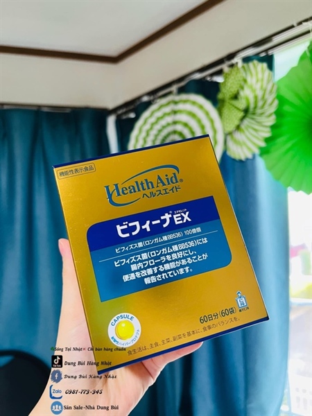 Bột men vi sinh sống HealthAid Bifina EX cao cấp (Hộp 60 gói) vàng
