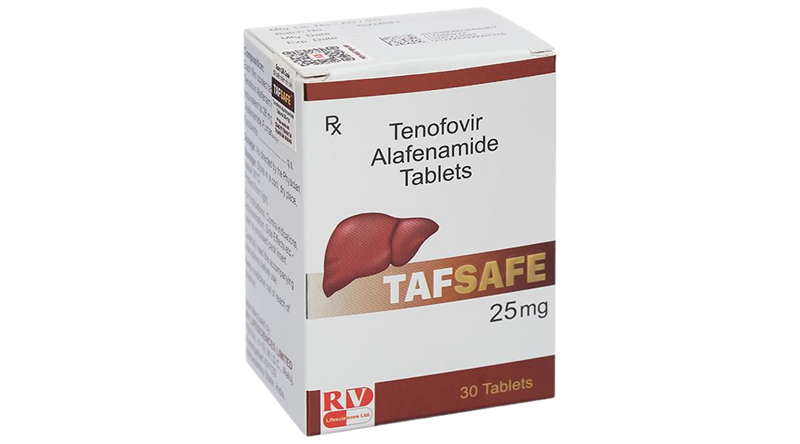 Thuốc Tafsafe Tenofovir alafenamide 25mg Atra điều trị viêm gan B mạn tính (Lọ 30 viên)