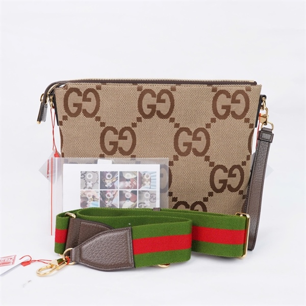 Túi GG đeo chéo nâu 2 strap (699130-562600) sz30 (PN) KG+