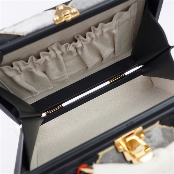 Túi GG cốp đen phối xám (722180-498879) sz27 (PN) KG+